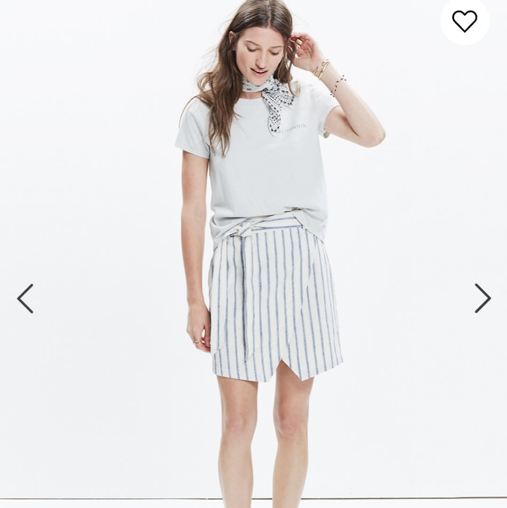Madewell size 4 linen/cotton A-line portside mini skirt